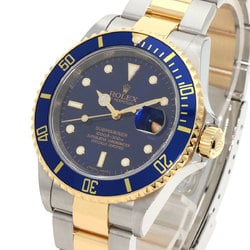 Rolex 16613 Submariner Roulette Engraved Watch Stainless Steel SSxK18YG K18YG Men's ROLEX