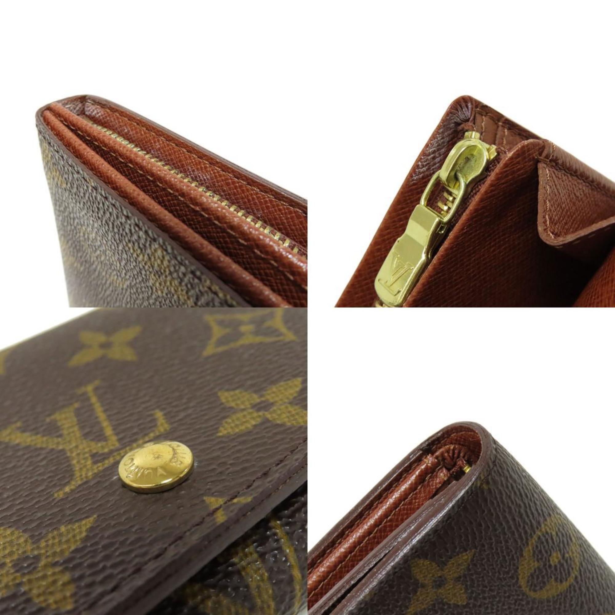 Louis Vuitton M61736 Portefeuille Tresor Bi-fold Wallet Monogram Canvas Women's LOUIS VUITTON