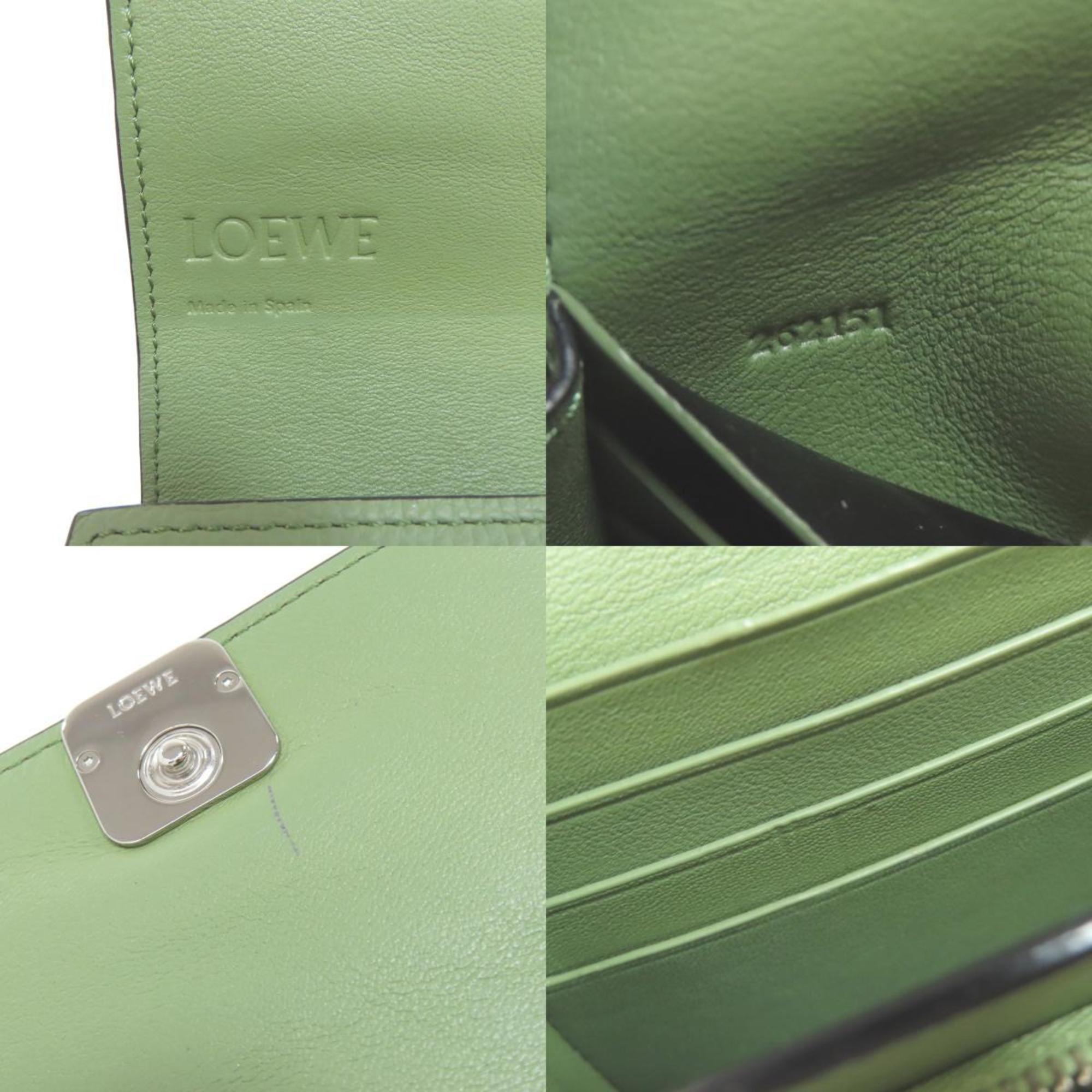 LOEWE Anagram Bi-fold Wallet Leather Women's