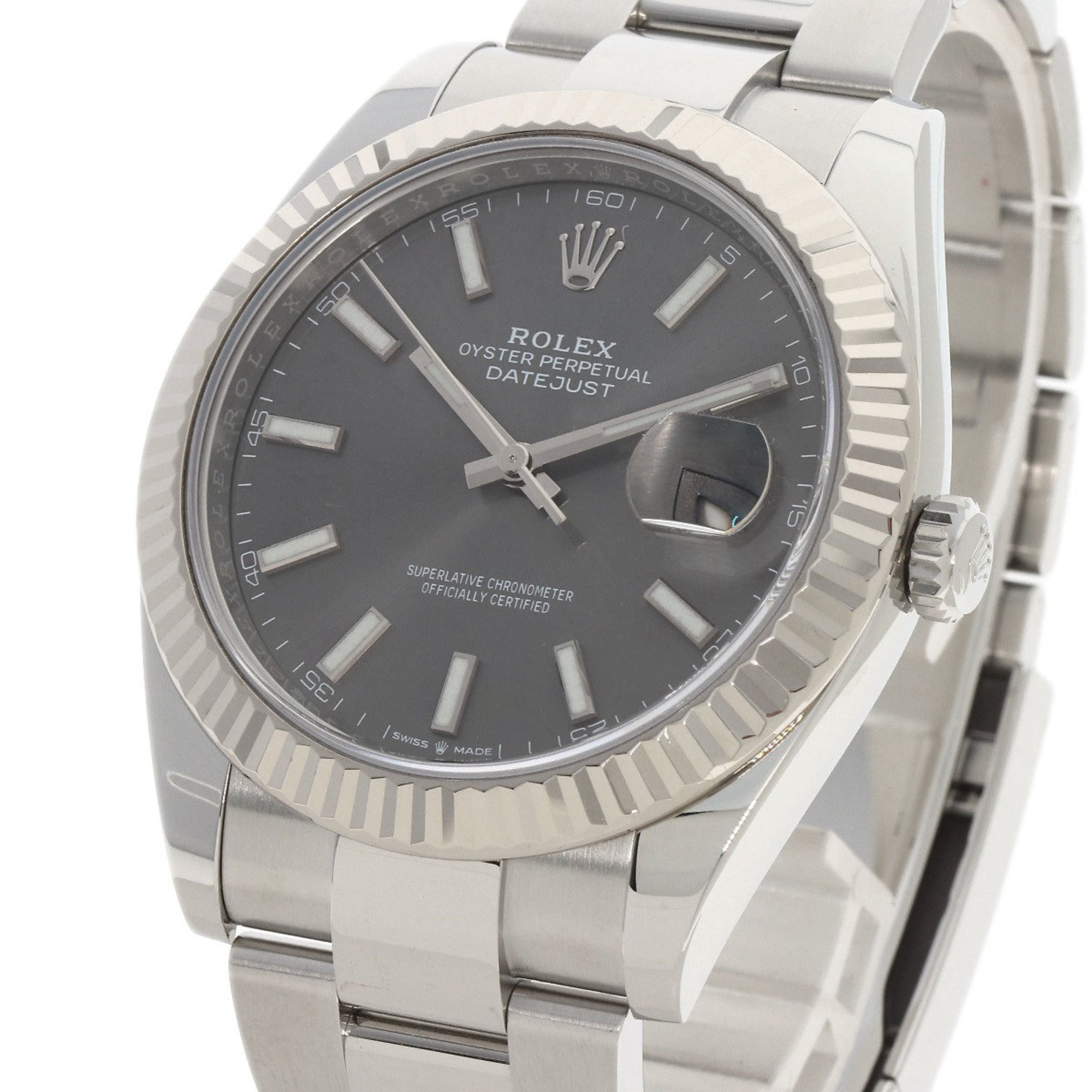 Rolex 126334 Datejust 41 Slate Watch Stainless Steel SS K18WG Men's ROLEX