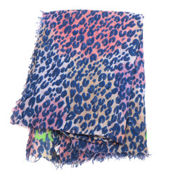 Louis Vuitton Leopard Print Stole Cashmere Silk Women's LOUIS VUITTON