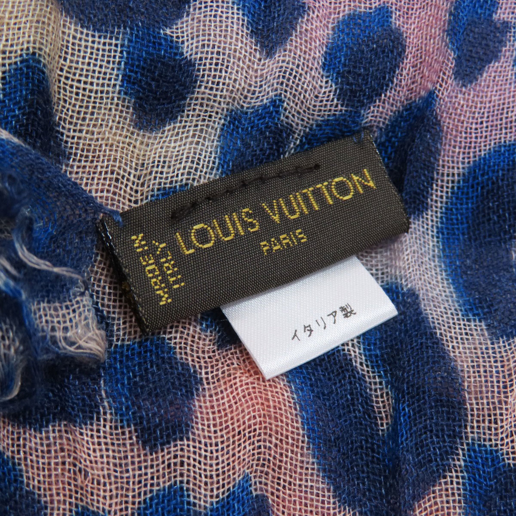 Louis Vuitton Leopard Print Stole Cashmere Silk Women's LOUIS VUITTON