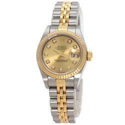 Rolex 79173G Datejust 10P Diamond Watch Stainless Steel SSxK18YG Ladies ROLEX