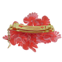 Louis Vuitton Flower Motif Barrette Suede Women's LOUIS VUITTON