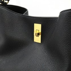 CELINE Bucket 16 Seize Handbag Shoulder Bag Leather Black 195573