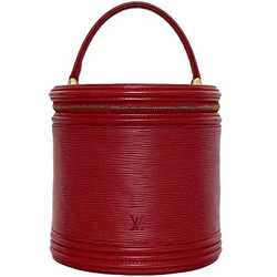 Louis Vuitton Vanity Bag Cannes f-21544 Red Castilian Epi M48037 Handbag Leather AS0938 LOUIS VUITTON Key Bucket Padlock Women's