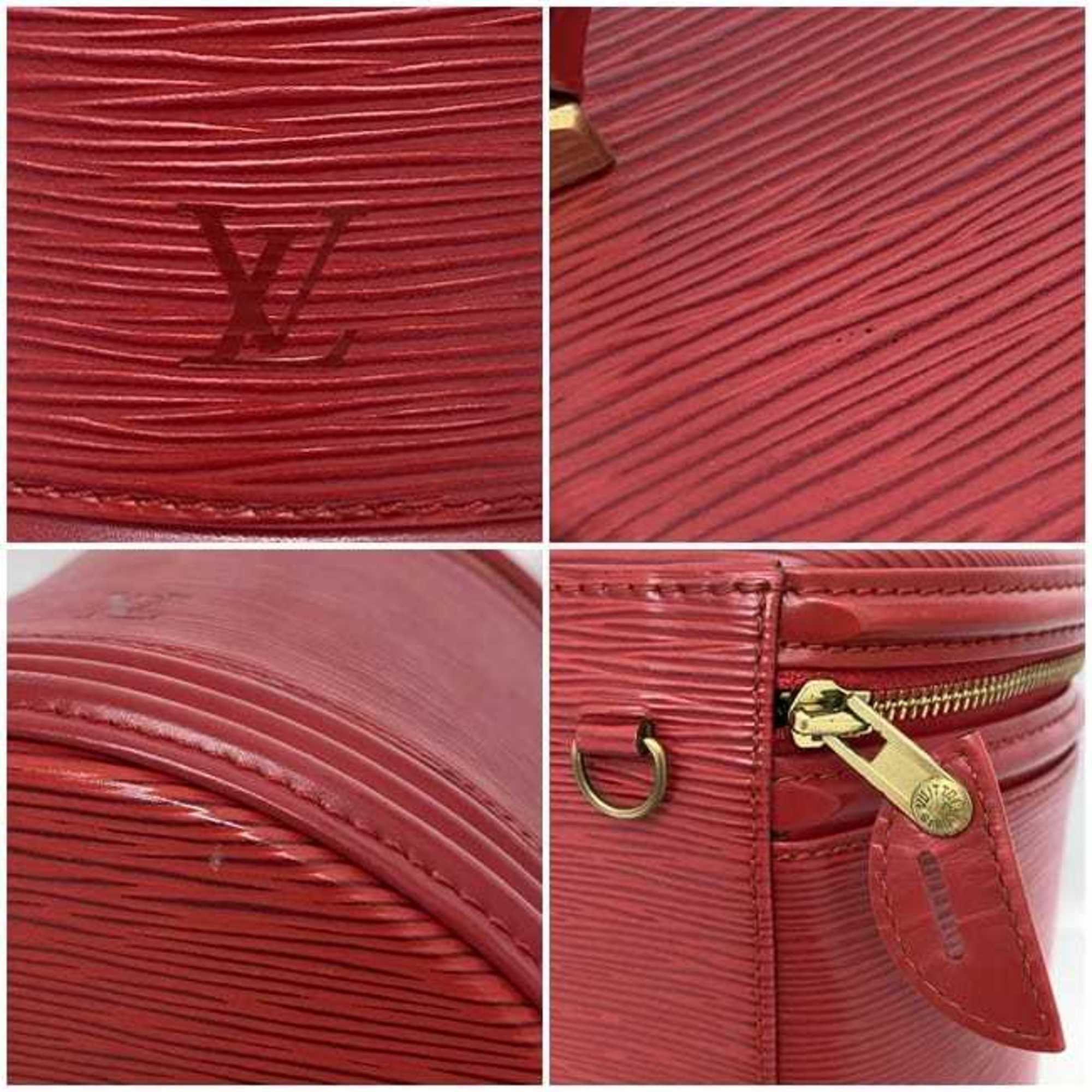 Louis Vuitton Vanity Bag Cannes f-21544 Red Castilian Epi M48037 Handbag Leather AS0938 LOUIS VUITTON Key Bucket Padlock Women's