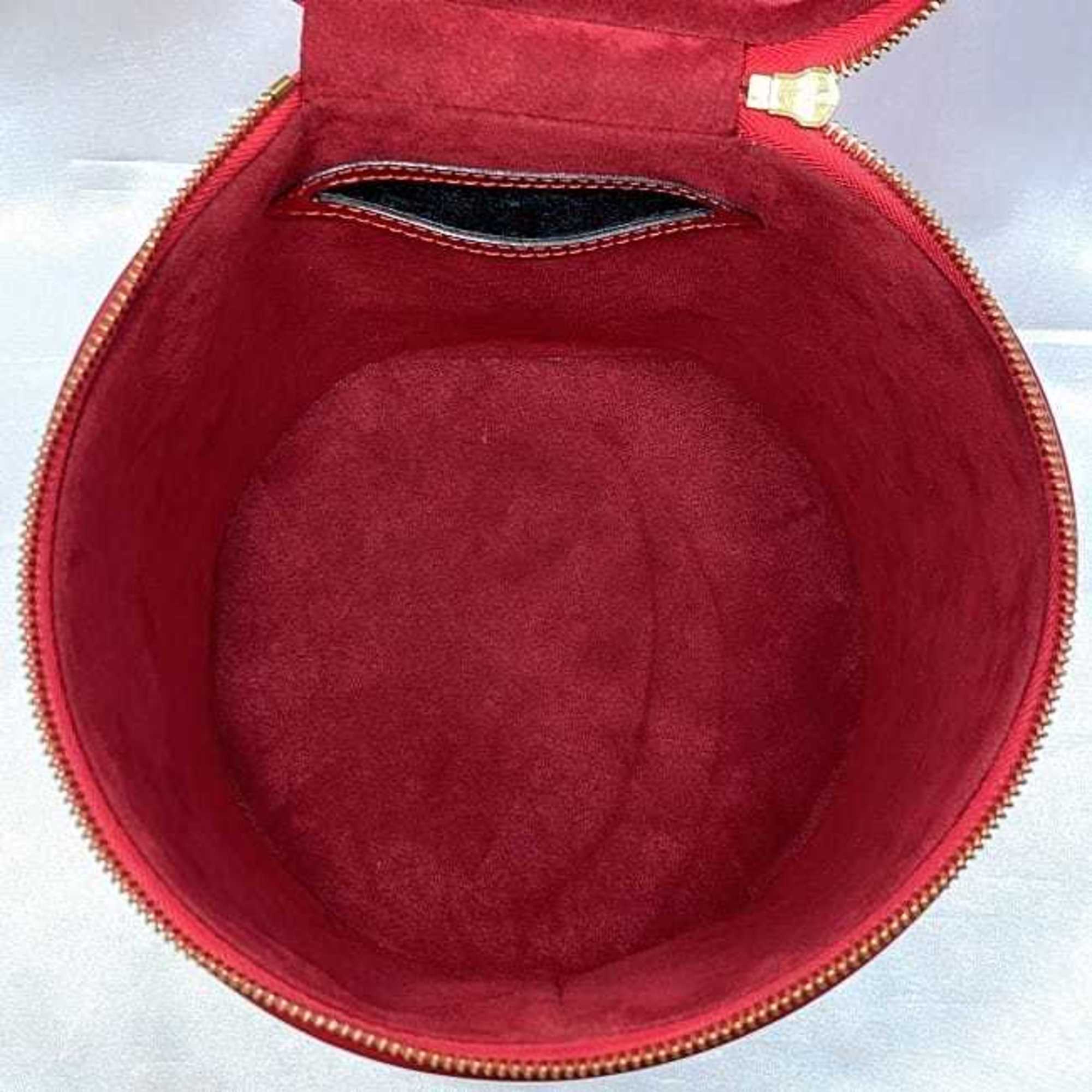 Louis Vuitton Vanity Bag Cannes f-21544 Red Castilian Epi M48037 Handbag Leather AS0938 LOUIS VUITTON Key Bucket Padlock Women's