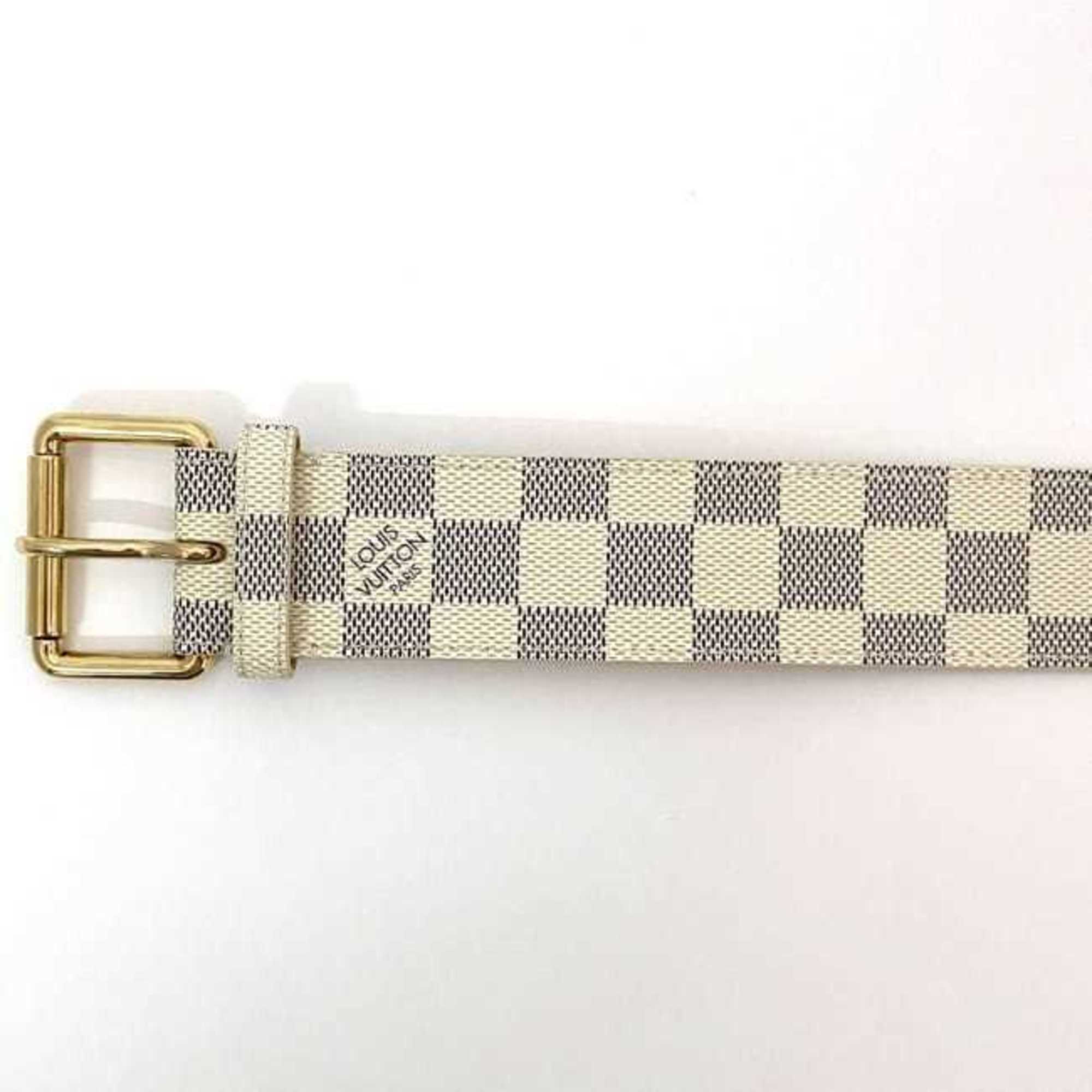 Louis Vuitton Belt Santur Pochette Solo Only f-21510 Gray White Damier Azur M9835 83cm Canvas CA3160 LOUIS VUITTON Women's Waist