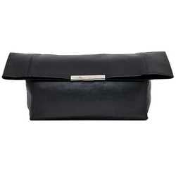 CELINE clutch bag ec-21361 black handbag leather women's compact