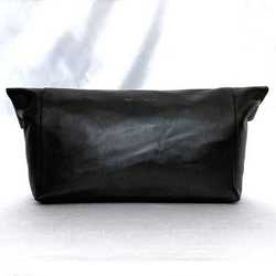 CELINE clutch bag ec-21361 black handbag leather women's compact