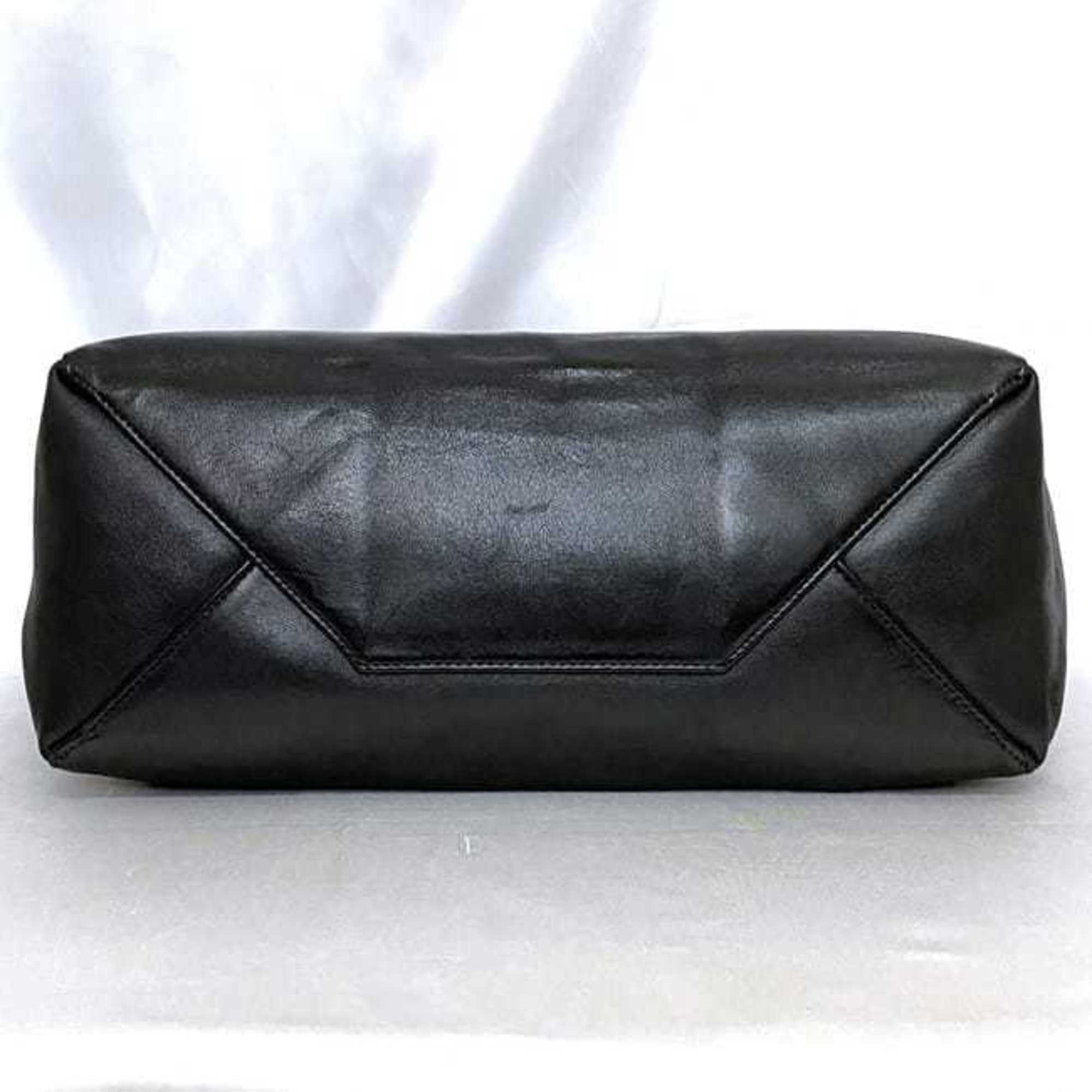 CELINE clutch bag ec-21361 black handbag leather women's compact