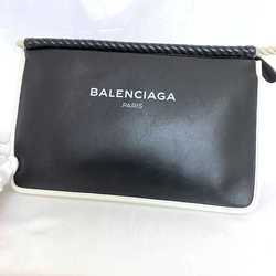 Balenciaga Clutch Bag ec-21442 Black 427443 Leather BALENCIAGA Rope Handbag Men's Women's Compact