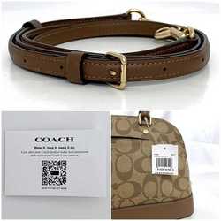 Coach 2way bag f-21370 beige brown signature F27583 PVC leather COACH handbag shoulder ladies