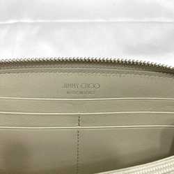 Jimmy Choo Round Long Wallet f-21417 Silver Filipa J000043097001 Leather JIMMY CHOO Star Studs Metallic Women's Sparkling