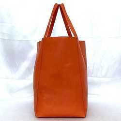 Celine Tote Bag Cabas Horizontal f-21454 Orange 166113 Leather CELINE Women's Bags