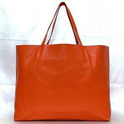 Celine Tote Bag Cabas Horizontal f-21454 Orange 166113 Leather CELINE Women's Bags