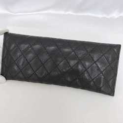 Chanel pouch f-21471 black bicolor leather CHANEL Coco mark stitching quilting ladies flap