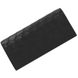 Bottega Veneta Bi-fold Long Wallet f-21463 Black Maxi Intrecciato Leather S02059103U BOTTEGA VENETA Compact Flap Unisex