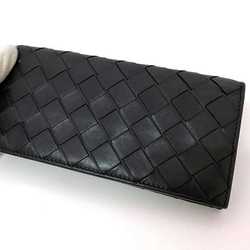 Bottega Veneta Bi-fold Long Wallet f-21463 Black Maxi Intrecciato Leather S02059103U BOTTEGA VENETA Compact Flap Unisex