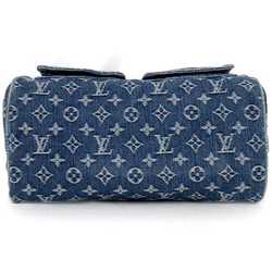 Louis Vuitton Handbag Neo Speedy f-21568 Blue Monogram Denim M95019 Tanned Leather SP0065 LOUIS VUITTON Boston Bag Material Women's