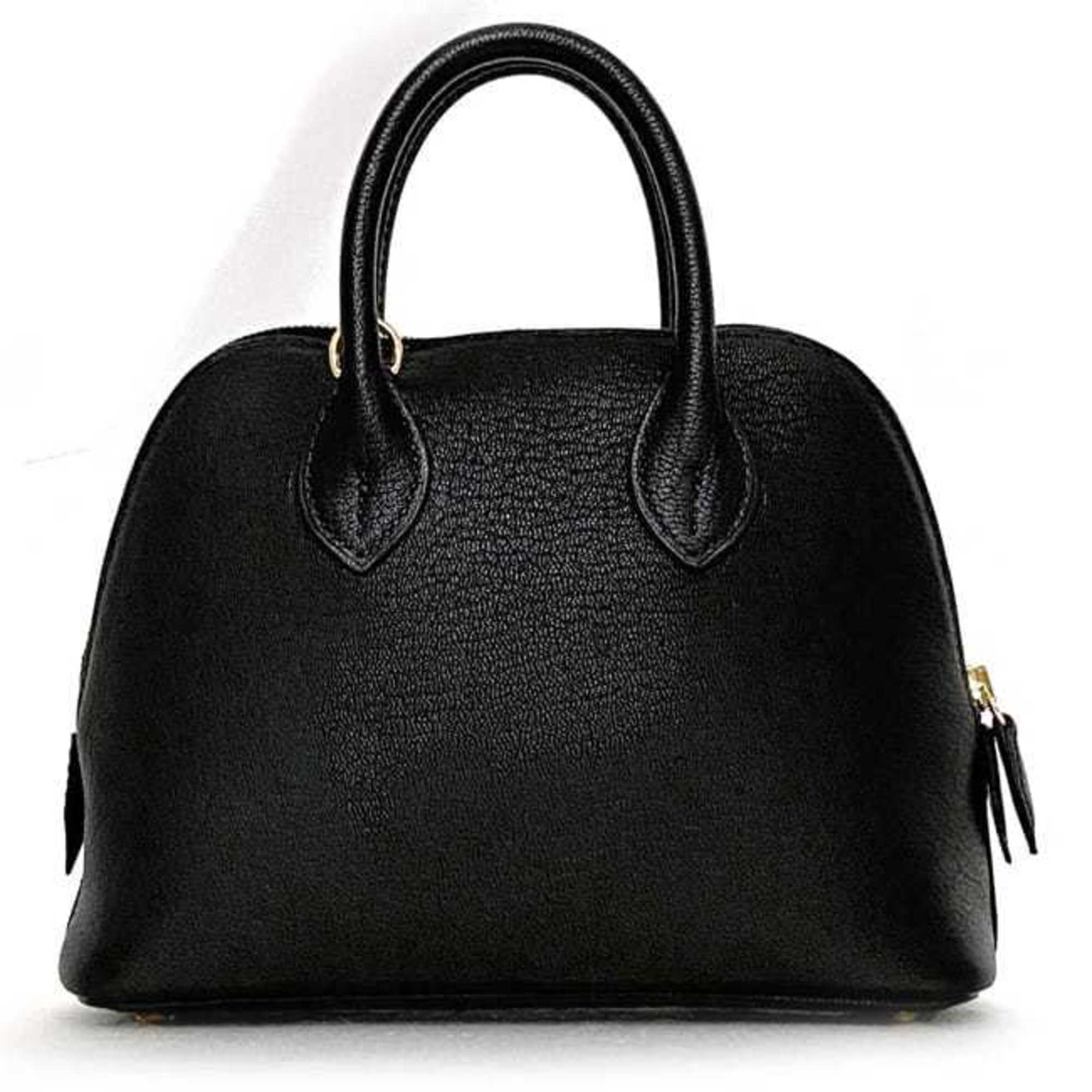 Hermes 2-way bag Bolide 18 1923 f-21526 Black Leather Chevre B stamp HERMES shoulder compact ladies black