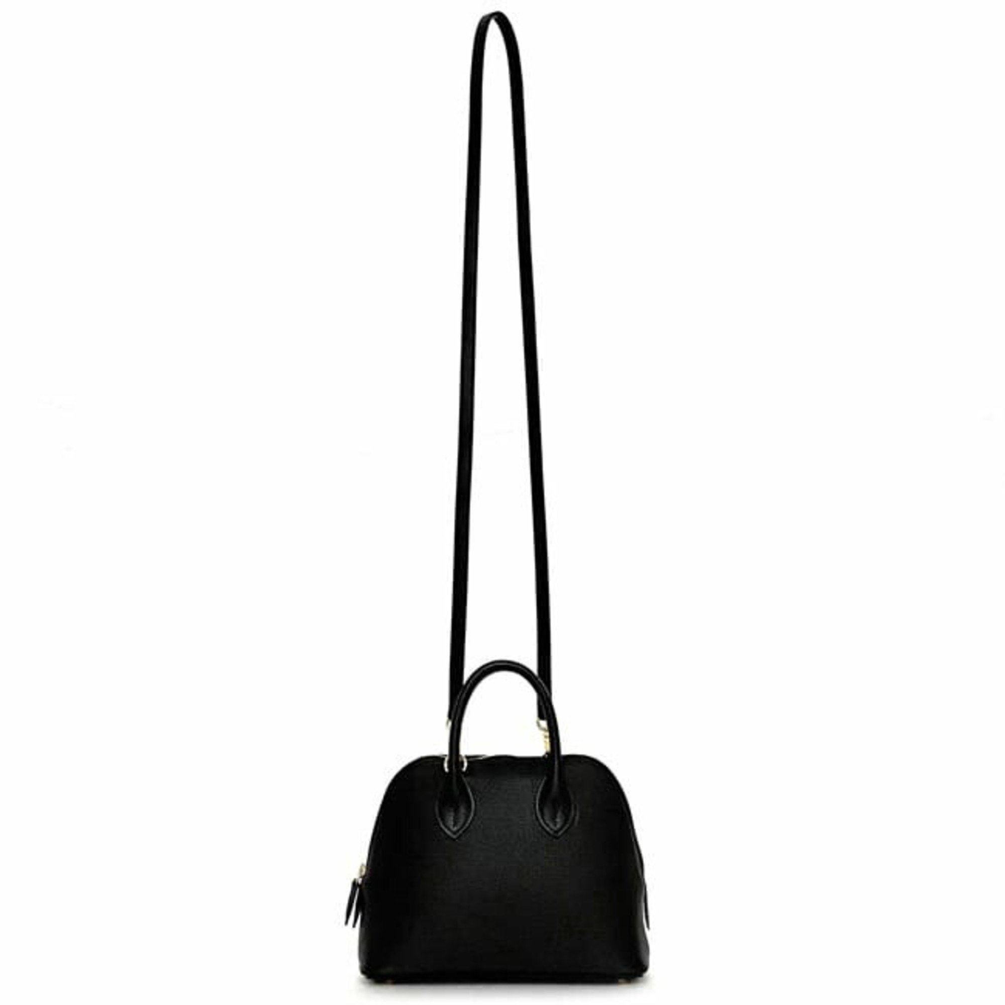 Hermes 2-way bag Bolide 18 1923 f-21526 Black Leather Chevre B stamp HERMES shoulder compact ladies black