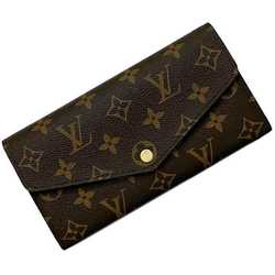 Louis Vuitton Bi-fold Long Wallet Portefeuille Sarah f-21566 Brown Bordeaux Fuchsia Monogram M62234 Canvas IC Tag LOUIS VUITTON Wine Red Flap