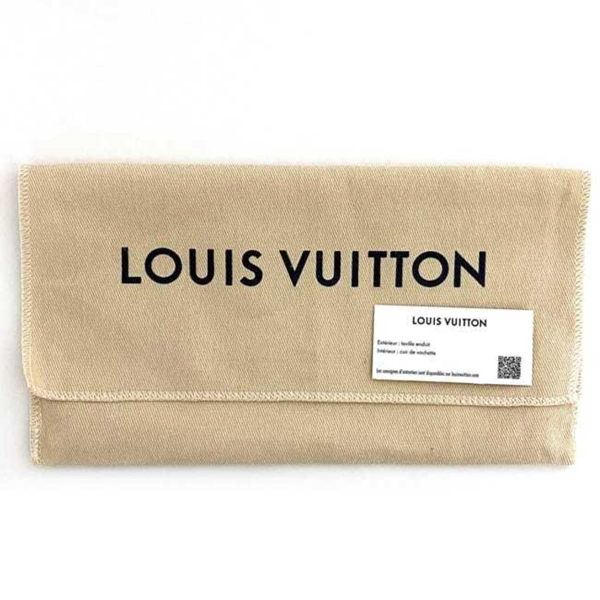 Louis Vuitton Bi-fold Long Wallet Portefeuille Sarah f-21566 Brown Bordeaux Fuchsia Monogram M62234 Canvas IC Tag LOUIS VUITTON Wine Red Flap