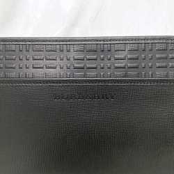 Burberry Second Bag ec-21392 Black Nova Check KM 6BL 64 09 Clutch Leather BURBERRY With Strap Color Men's Women's Compact