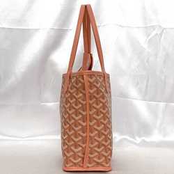 Goyard Tote Bag Ange Pouch f-21489 Salmon Pink Coral Reversible Chevroche Calfskin Goyardine Canvas SUT020660 GOYARD Henriborn