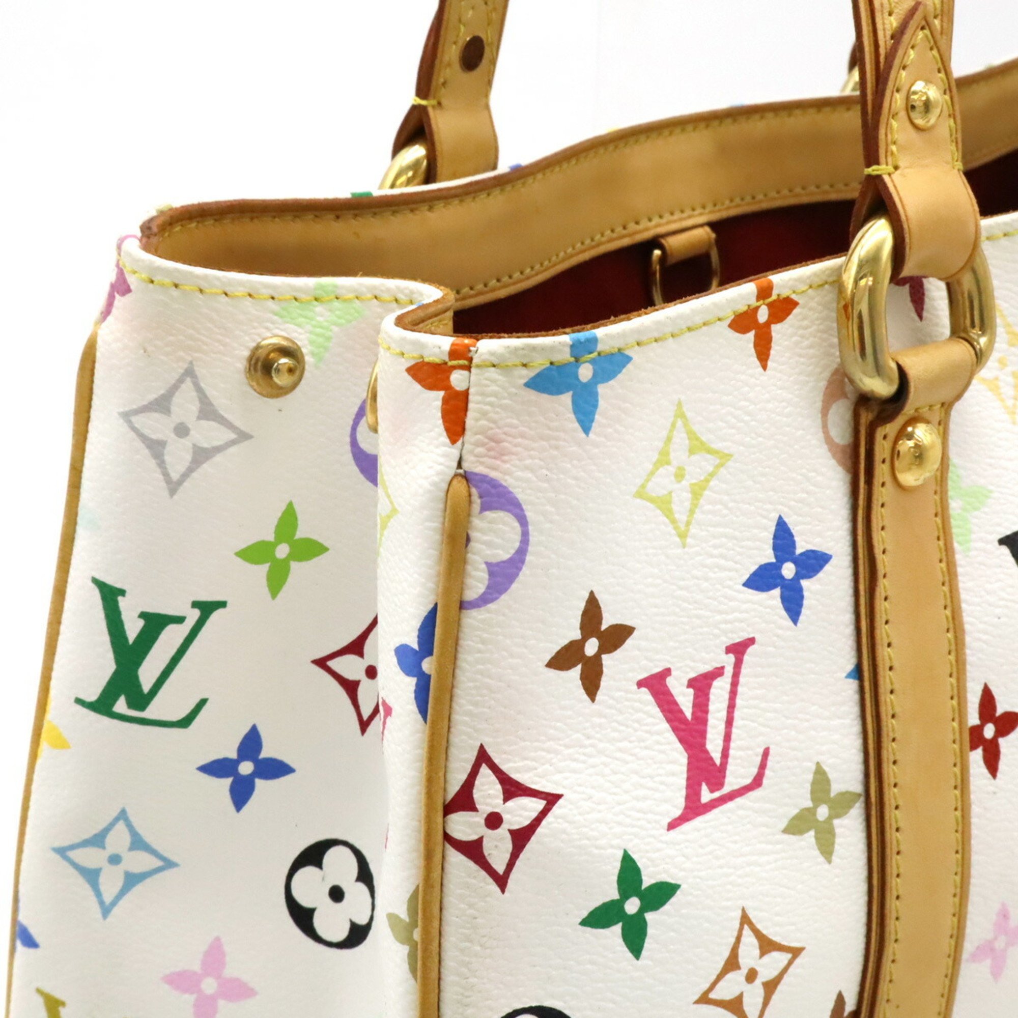 LOUIS VUITTON Louis Vuitton Monogram Multicolor Aurelia MM Tote Bag Shoulder Blanc White M40094