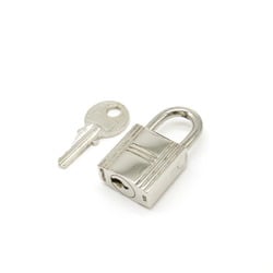 HERMES Padlock No.102 with Key Metal Silver Color