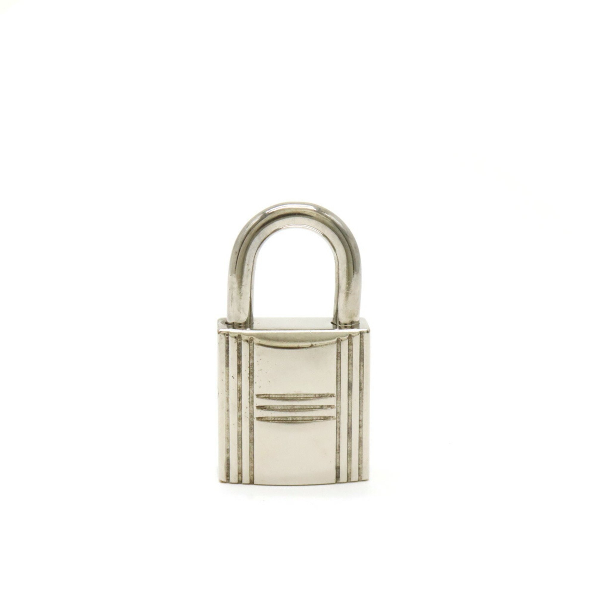 HERMES Padlock No.102 with Key Metal Silver Color