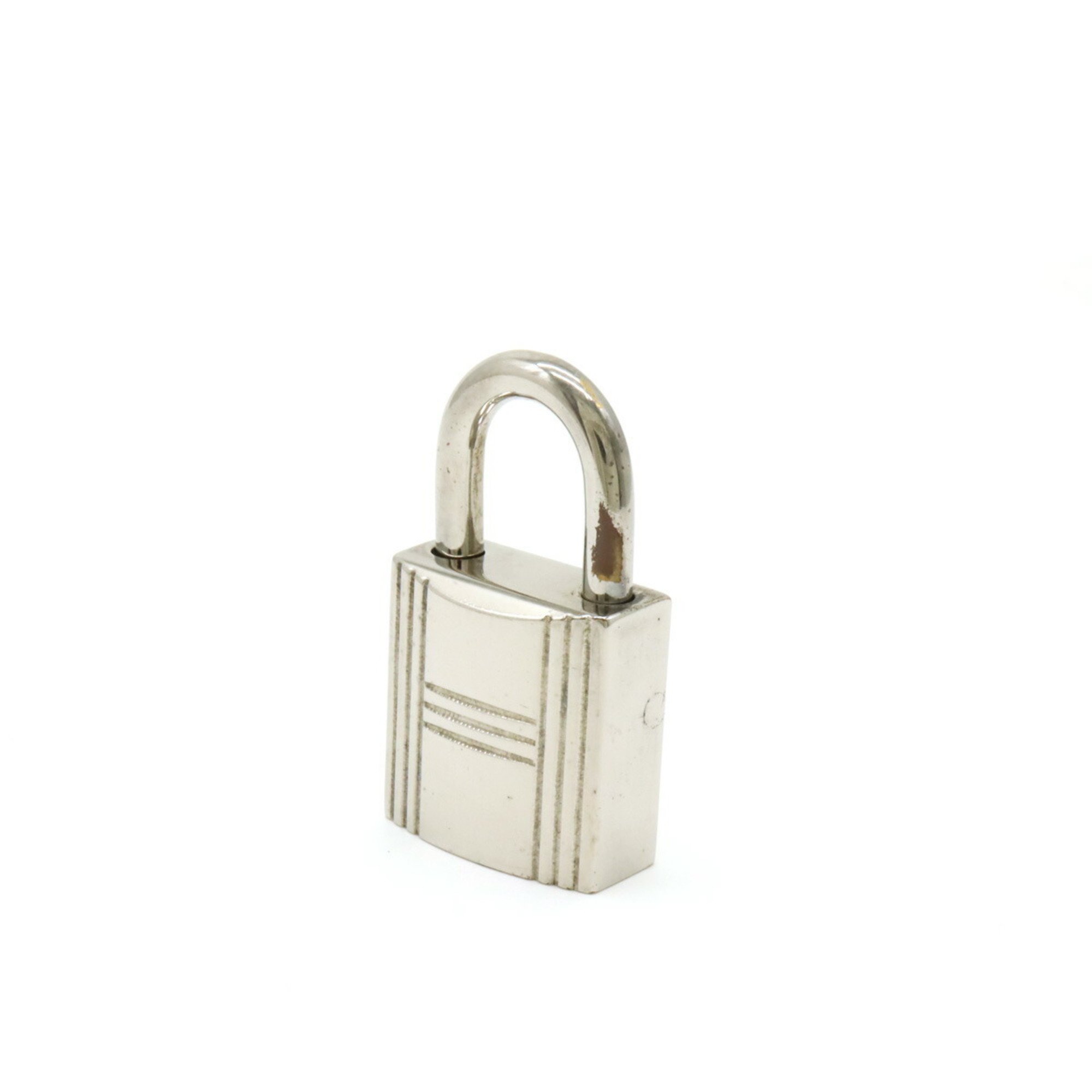 HERMES Padlock No.102 with Key Metal Silver Color