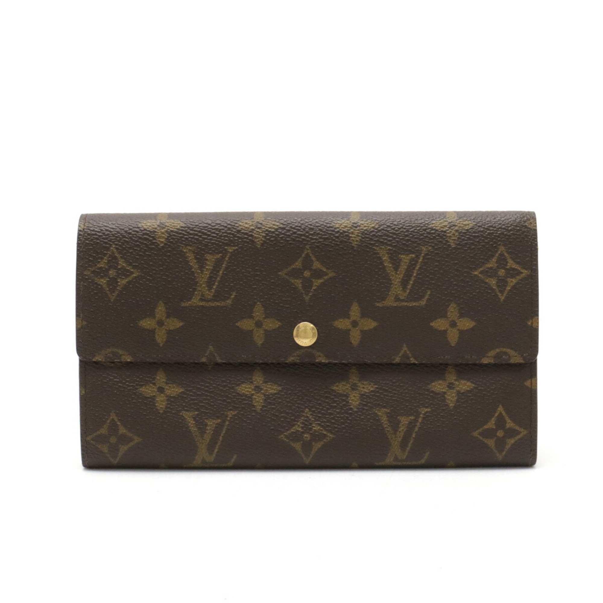 LOUIS VUITTON Louis Vuitton Monogram Pochette Porto Monnaie Credit Bi-fold long wallet M61725