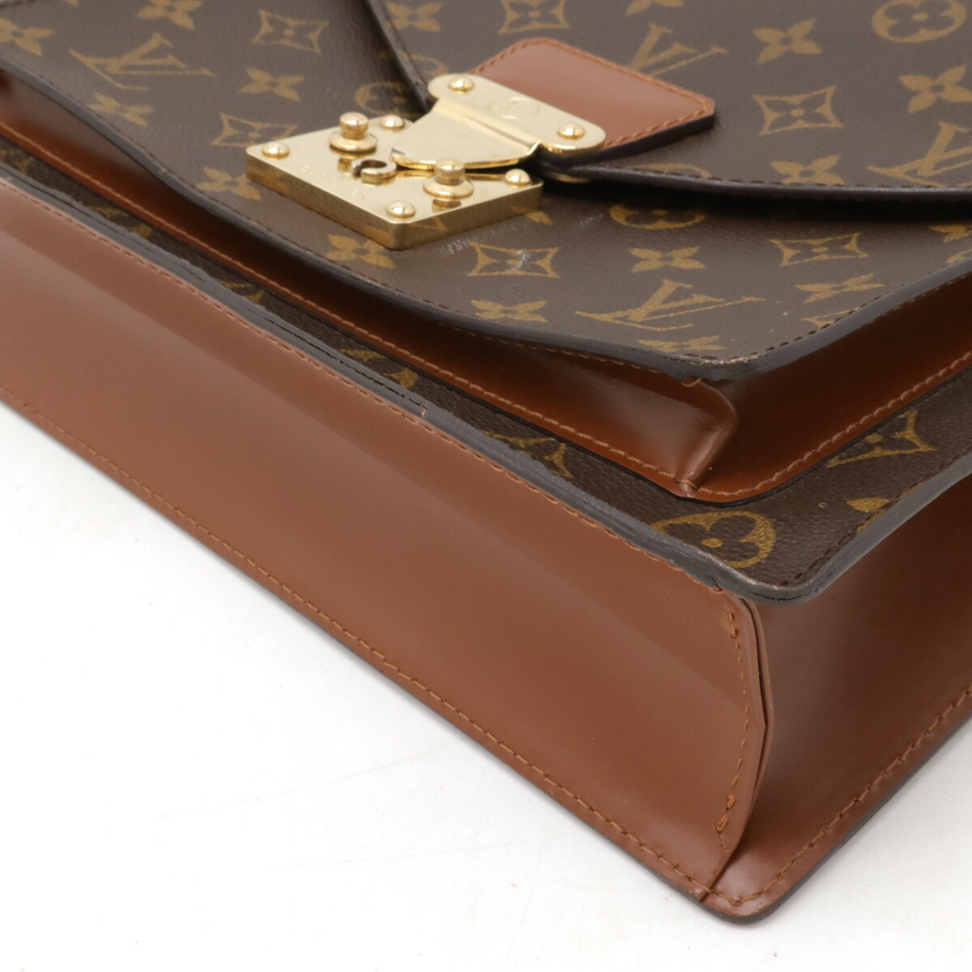 LOUIS VUITTON Louis Vuitton Monogram Montsouris 28 Second Bag Handbag Shoulder Key Missing M51185