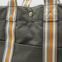 HERMES Hermes Foul Tote MM Bag Handbag 2001 Ginza Store Limited Edition Canvas Gray Orange White