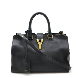 SAINT LAURENT PARIS YSL Yves Saint Laurent Y-Line Petit Cabas Handbag Shoulder Leather Black 311210