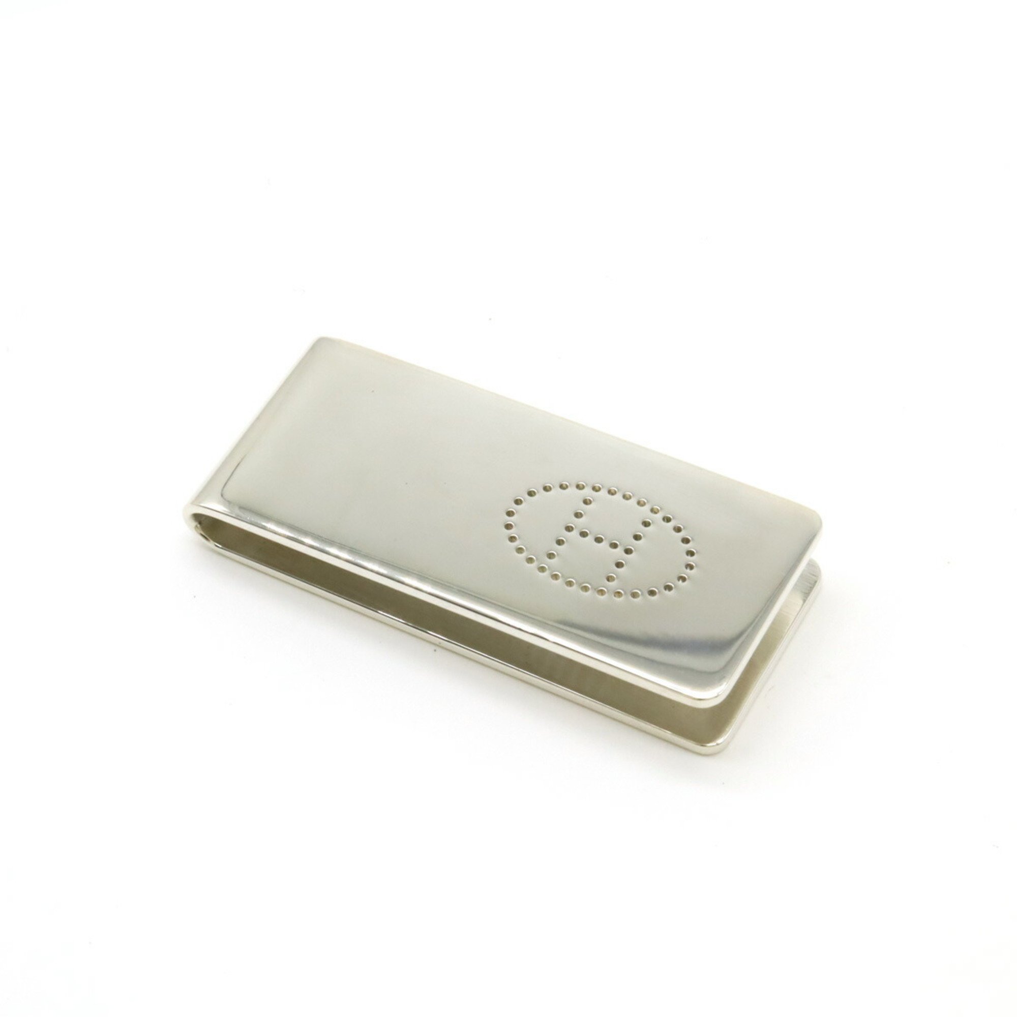 HERMES Evelyn H Punching Money Clip Bill Ag925 SV925 Silver