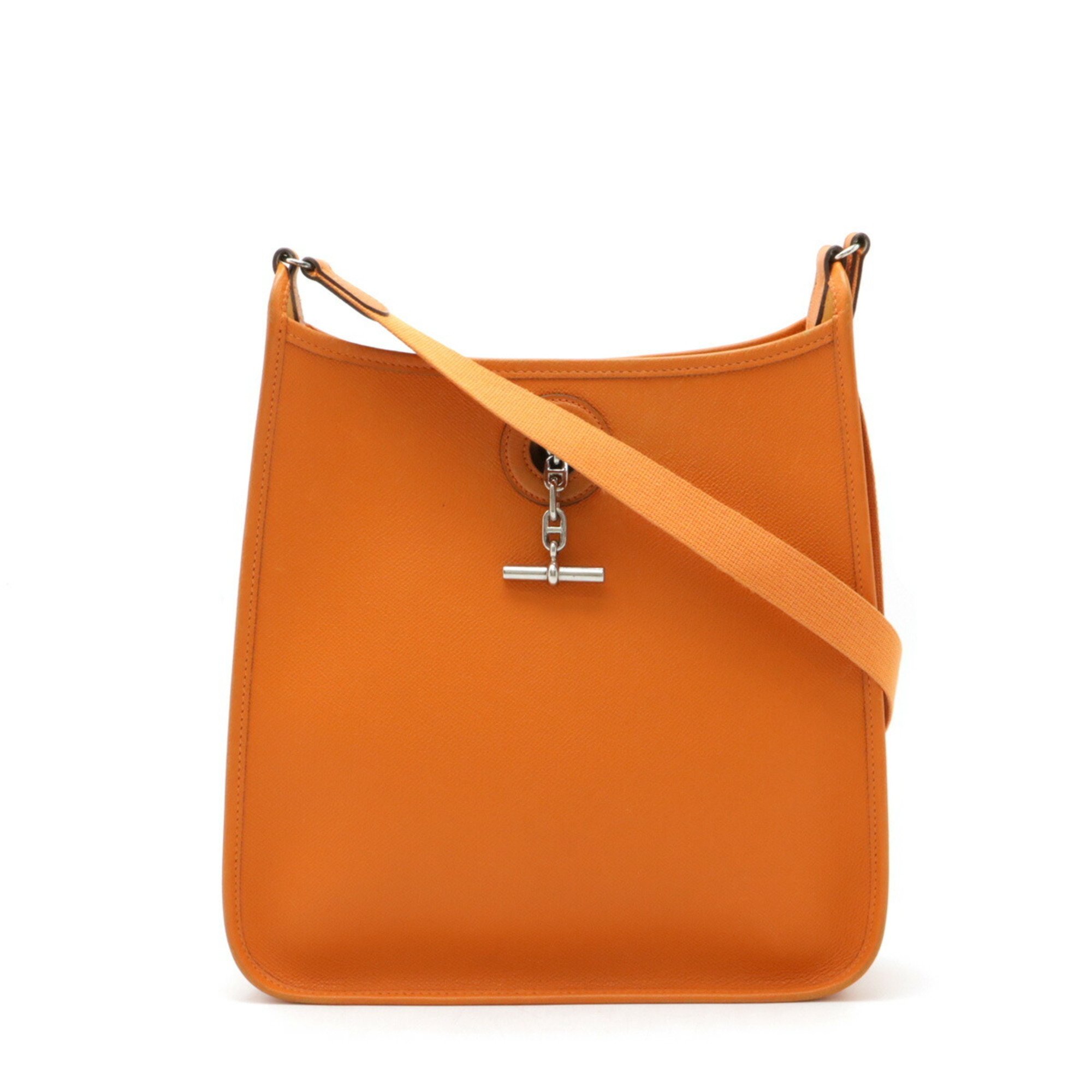 HERMES Hermes Vespa PM Shoulder Bag Veau Epsom Leather Orange H Stamp eLADY Globazone