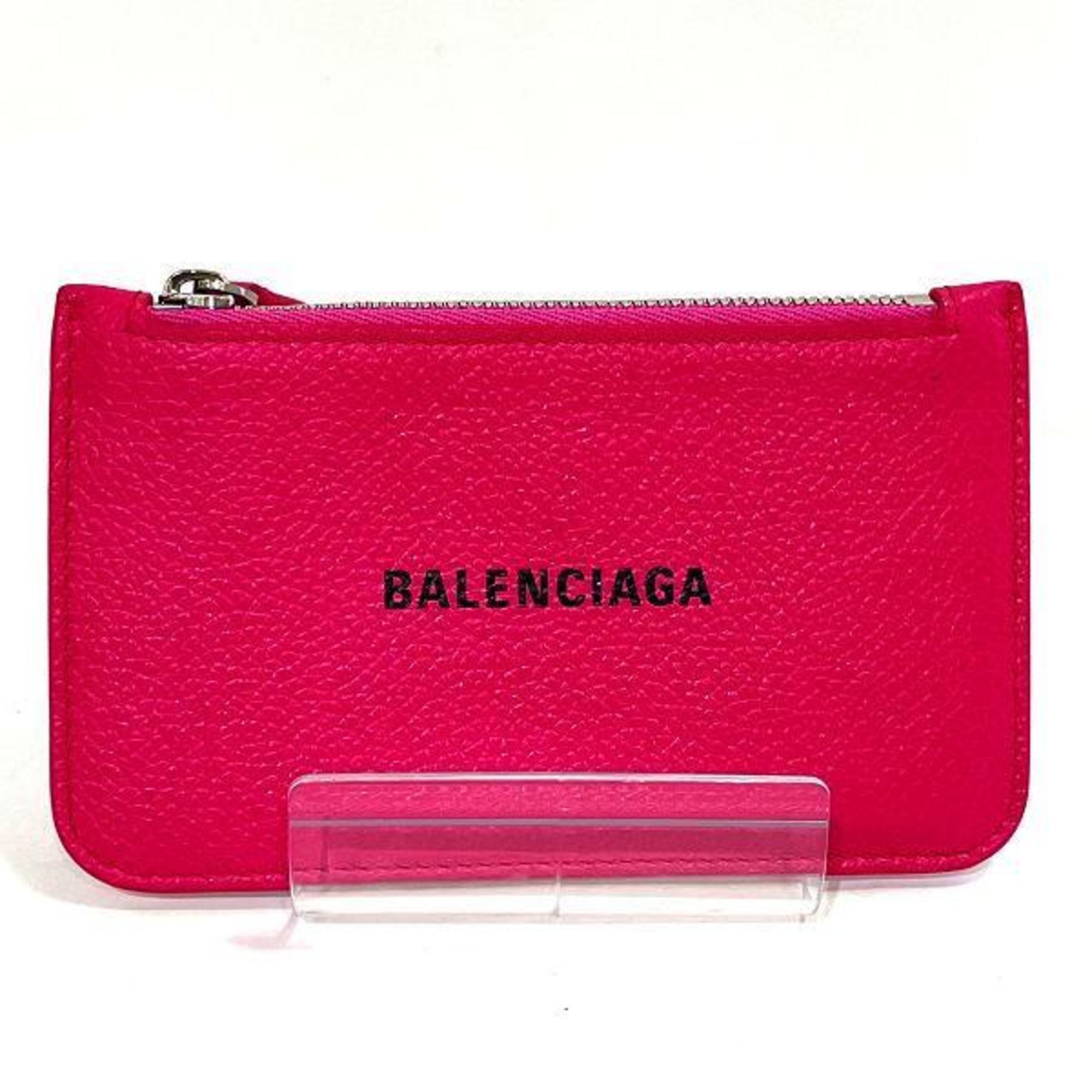 Balenciaga Pink Leather Wallet & Coin Case for Women