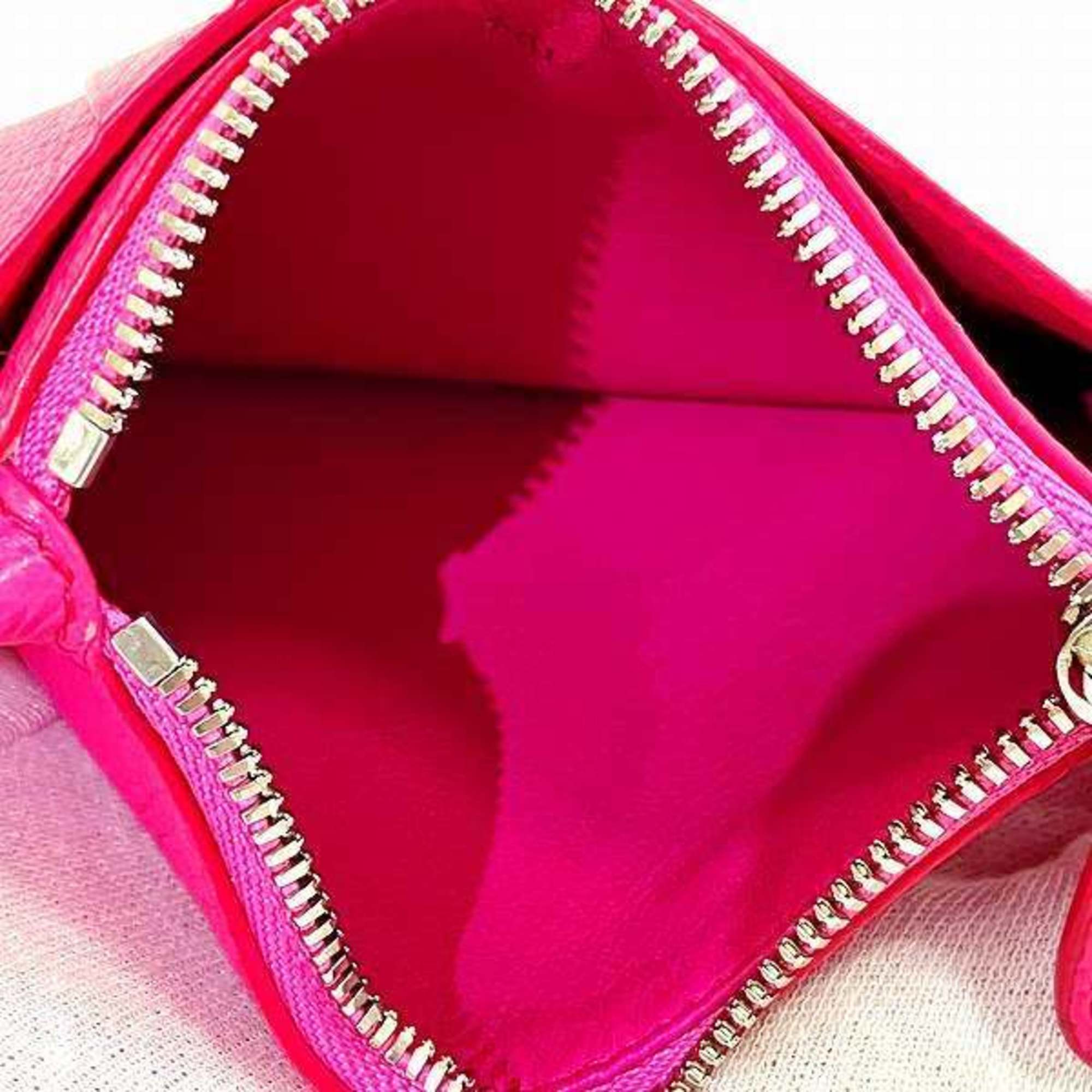 Balenciaga Pink Leather Wallet & Coin Case for Women