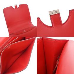 HERMES Sac Hermes 2002 Vermilion C Stamp (around 2018) Women's Evercolor Shoulder Bag