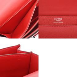 HERMES Sac Hermes 2002 Vermilion C Stamp (around 2018) Women's Evercolor Shoulder Bag