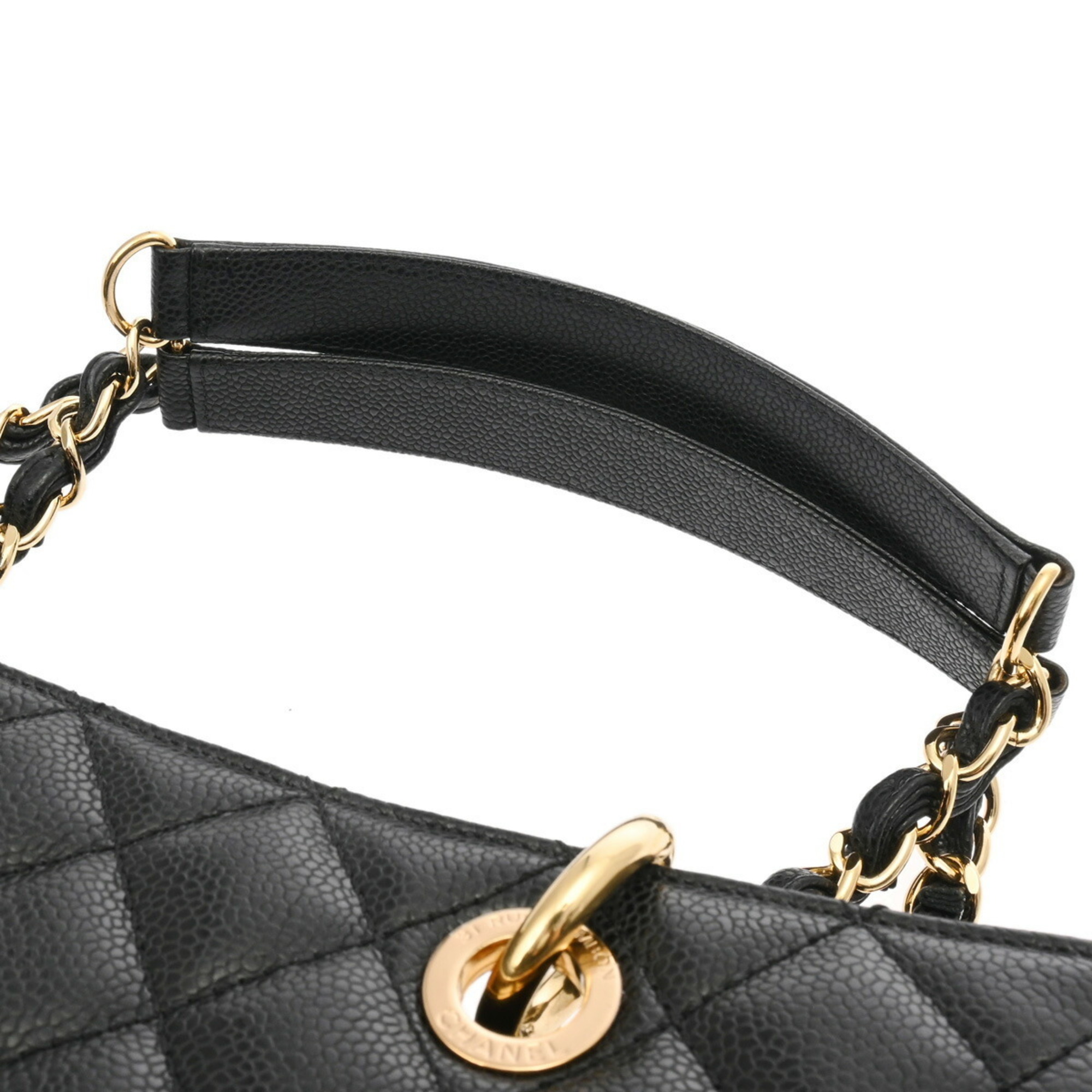 CHANEL Chanel Matelasse GST Grand Tote Black A50995 Women's Caviar Skin Bag