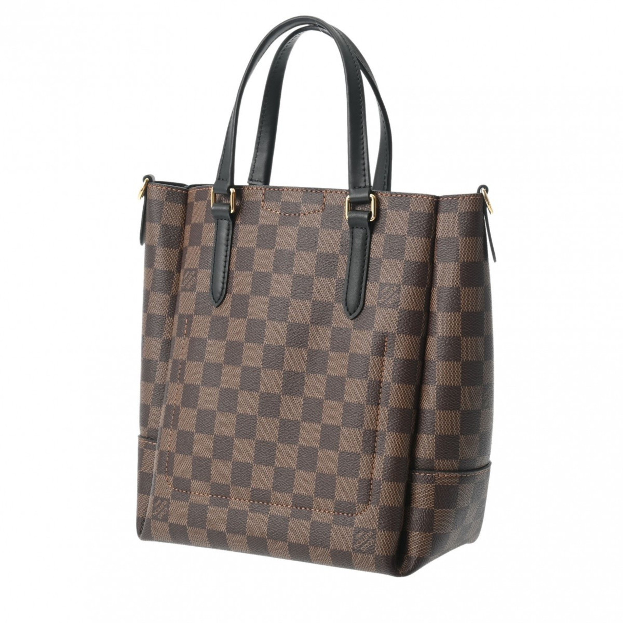 LOUIS VUITTON Damier Belmont NV BB Brown N60348 Women's Canvas Handbag