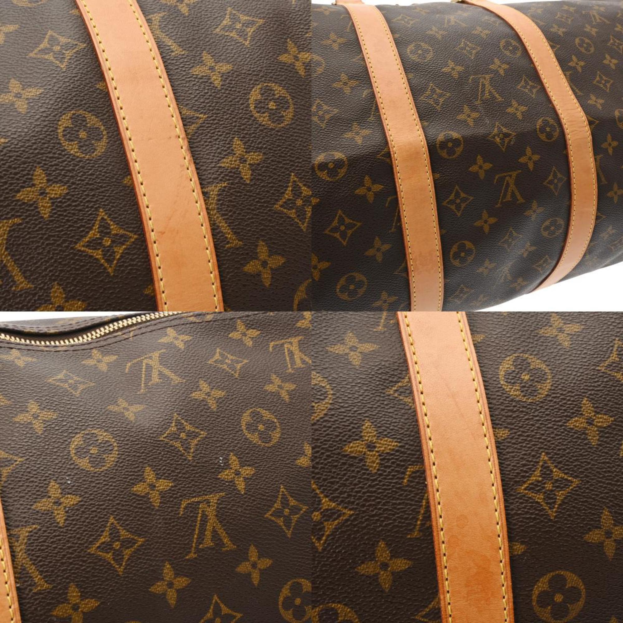 LOUIS VUITTON Louis Vuitton Monogram Keepall 55 Brown M41424 Unisex Canvas Boston Bag