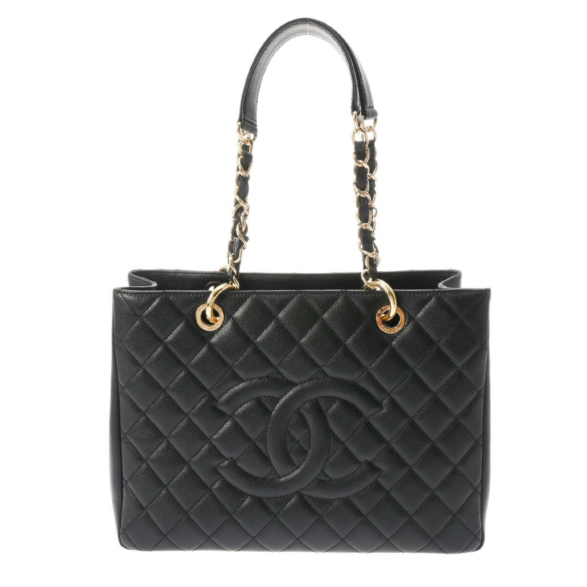 CHANEL Chanel Matelasse GST Grand Tote Black A50995 Women's Caviar Skin Bag