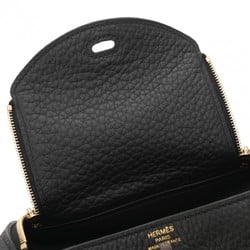 HERMES Lindy Black W Stamp (around 2024) Women's Taurillon Clemence Bag